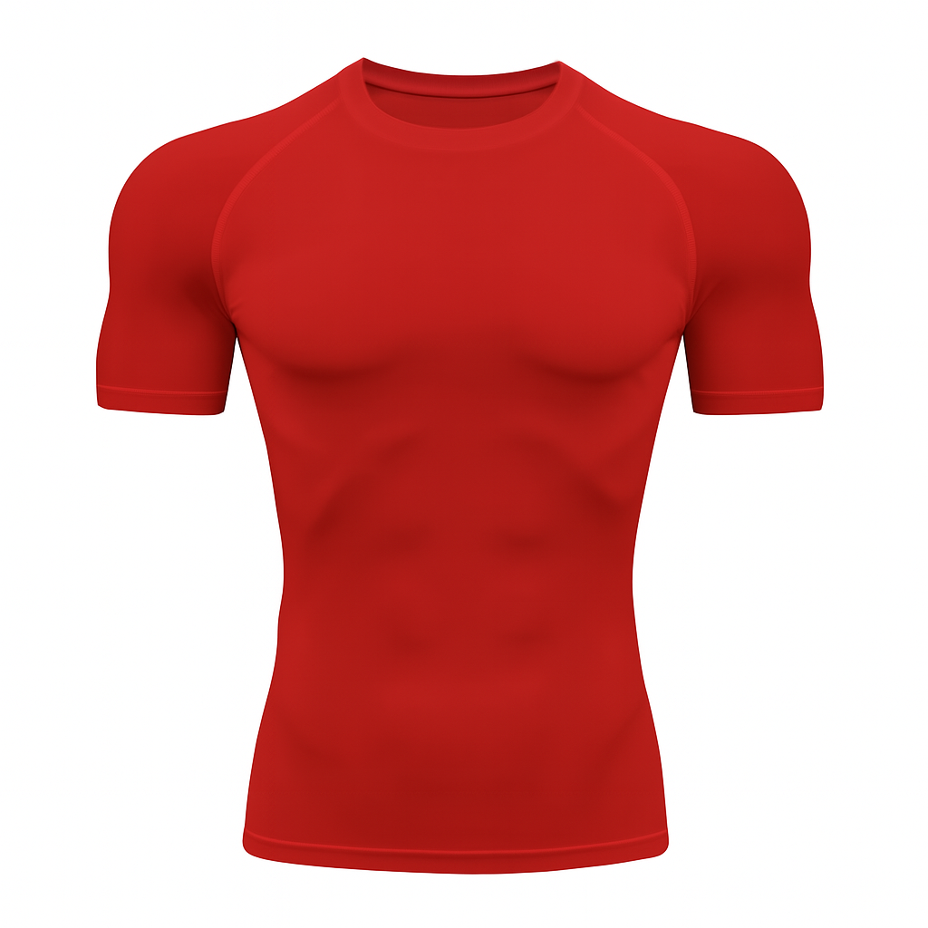 Camisa Curta Vermelho Uv 50+ DryFit