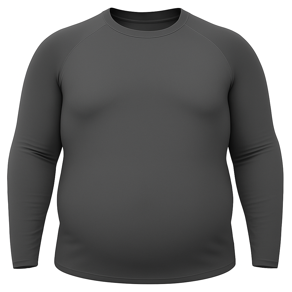 Camisa Plus Size Cinza Proteção Solar 50+