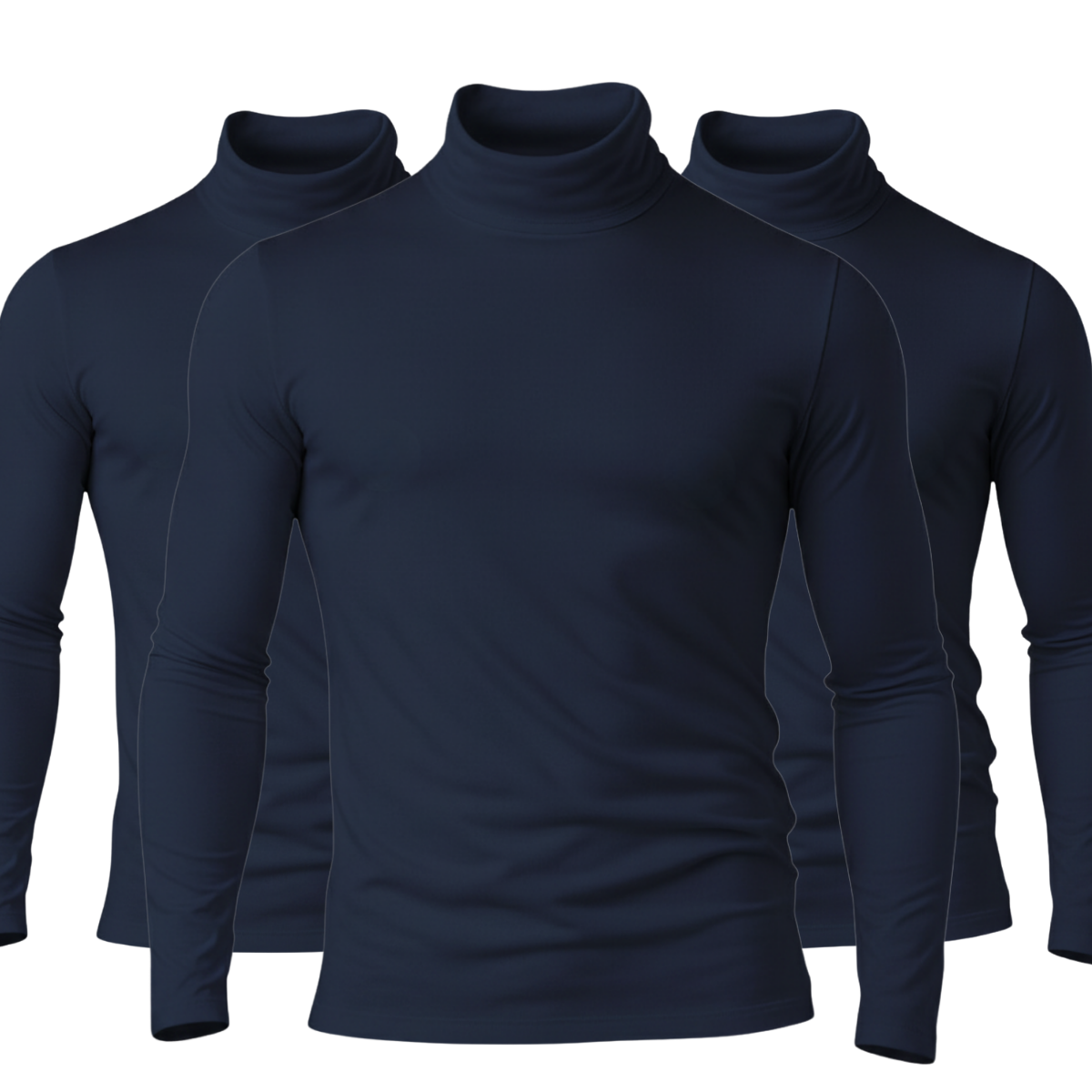 Kit 3 Camisa Gola Alta Térmica Gola Alta Com Proteção UV