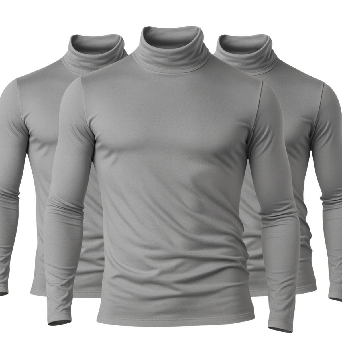 Kit 3 Camisa Gola Alta Térmica Gola Alta Com Proteção UV