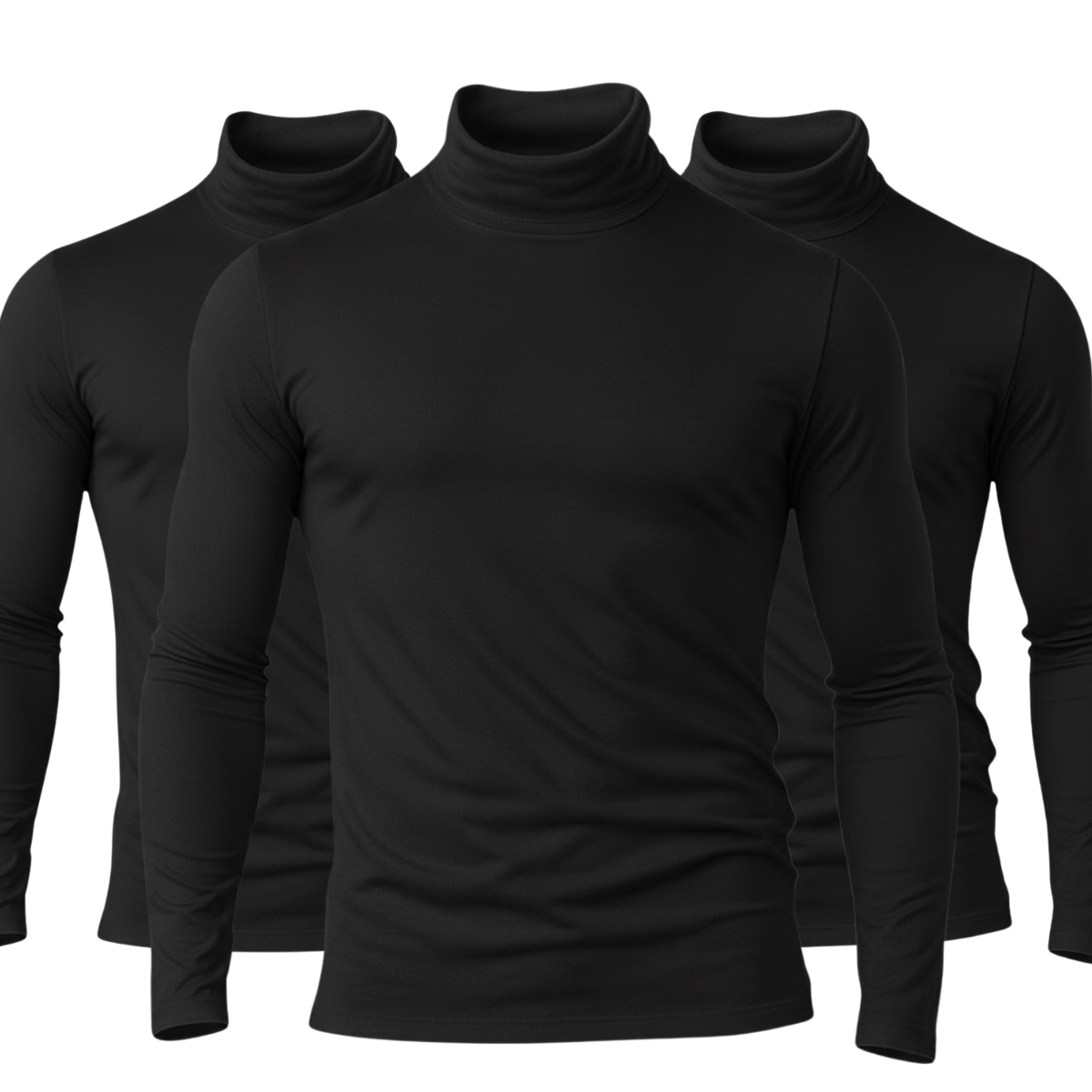 Kit 3 Camisa Gola Alta Térmica Gola Alta Com Proteção UV