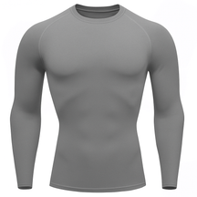 Camiseta Manga Longa Térmica Masculina Cinza Proteção Solar UV50+