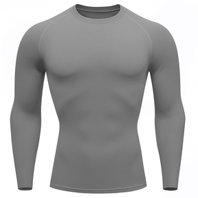 Camiseta Manga Longa Térmica Masculina Cinza Proteção Solar UV50+
