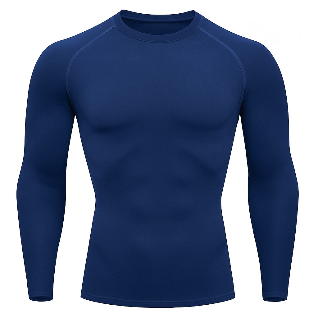Camiseta Manga Longa Térmica Masculina Azul Marinho Proteção Solar UV 50+