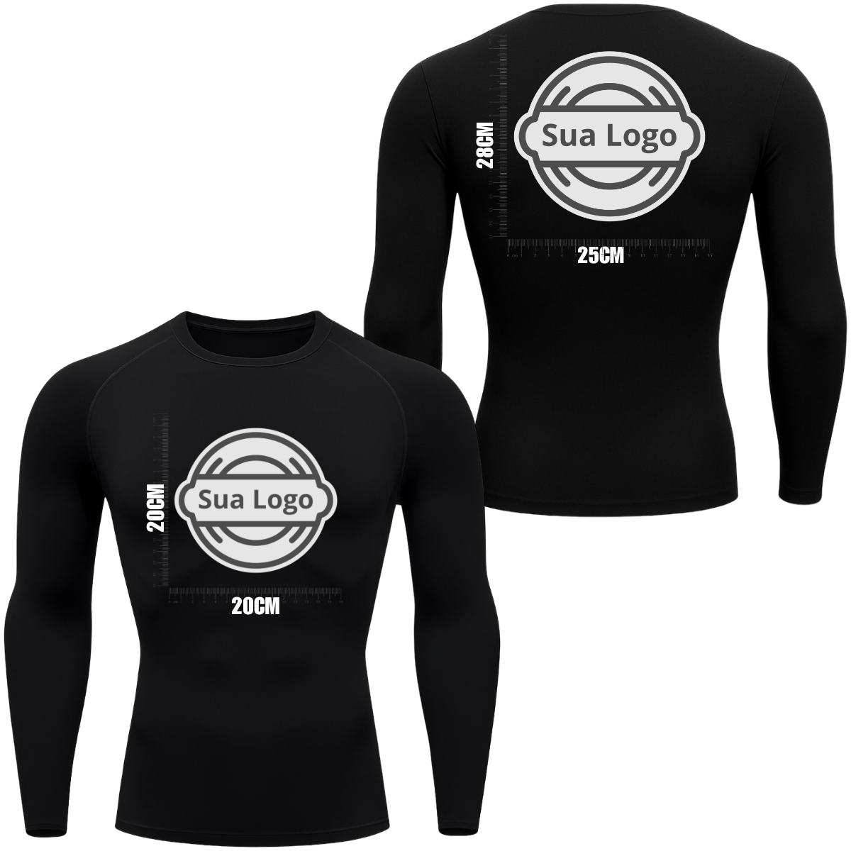 Camiseta PERSONALIZADA UV Preta Estampa Logo