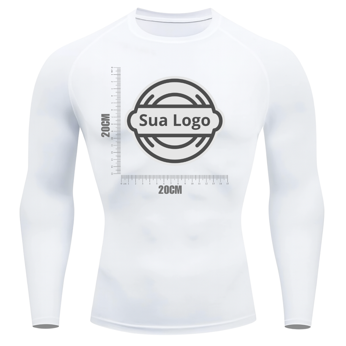 Camiseta PERSONALIZADA UV Branca Estampa Logo