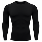 Camiseta Manga Longa Térmica Masculina Preta Proteção Solar UV50+