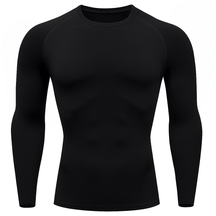 Camiseta Manga Longa Térmica Masculina Preta Proteção Solar UV50+