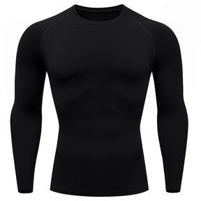 Camiseta Manga Longa Térmica Masculina Preta Proteção Solar UV50+