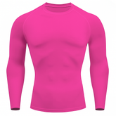 Camiseta Manga Longa Térmica Masculina Rosa Proteção Solar UV 50+