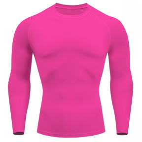 Camiseta Manga Longa Térmica Masculina Rosa Proteção Solar UV 50+