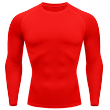 Camiseta Manga Longa Vermelha Masculina Proteção Solar UV 50+
