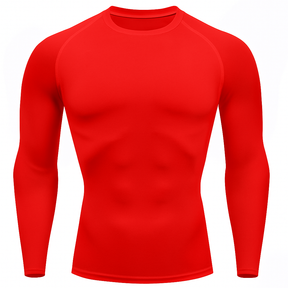 Camiseta Manga Longa Vermelha Masculina Proteção Solar UV 50+