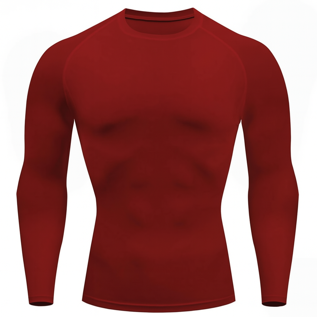 Camiseta Manga Longa Térmica Masculina Vinho Bordo Proteção Solar UV 50+