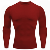 Camiseta Manga Longa Térmica Masculina Vinho Bordo Proteção Solar UV 50+