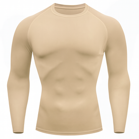 Camiseta Térmica Masculina Manga Longa Bege Nude Proteção solar UV 50+