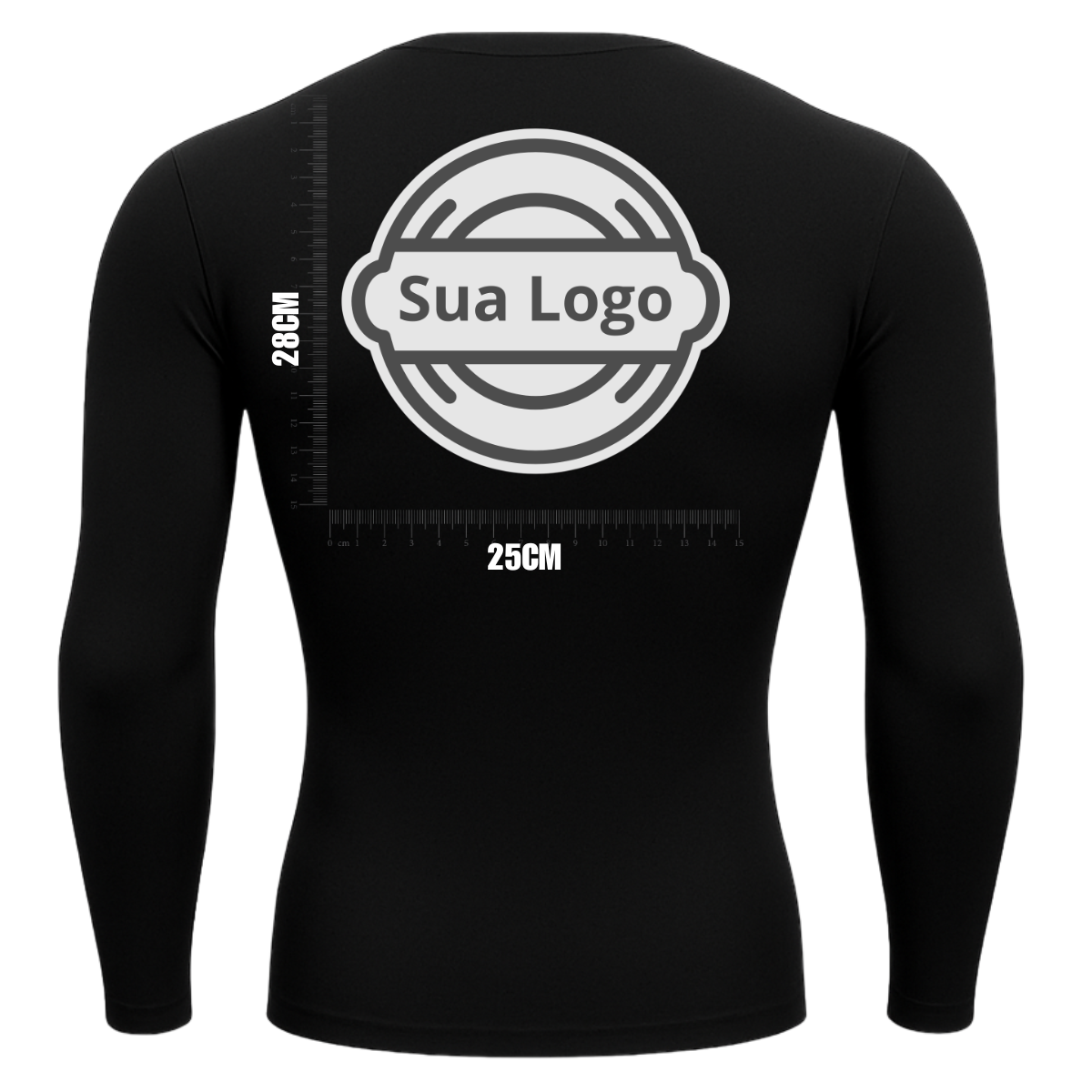 Camiseta PERSONALIZADA UV Preta Estampa Logo