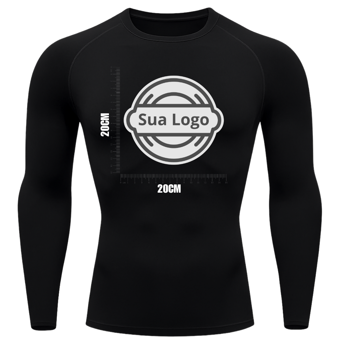 Camiseta PERSONALIZADA UV Preta Estampa Logo