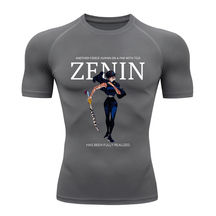 Camiseta Compressão Proteção Uv 50+ Segunda Pele Manga Curta Jujutsu Kaisen Maki Zenin