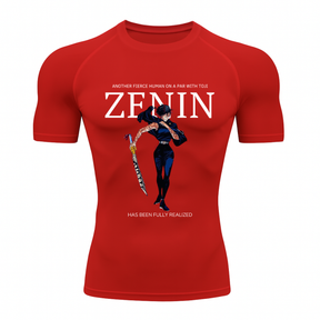 Camiseta Compressão Proteção Uv 50+ Segunda Pele Manga Curta Jujutsu Kaisen Maki Zenin