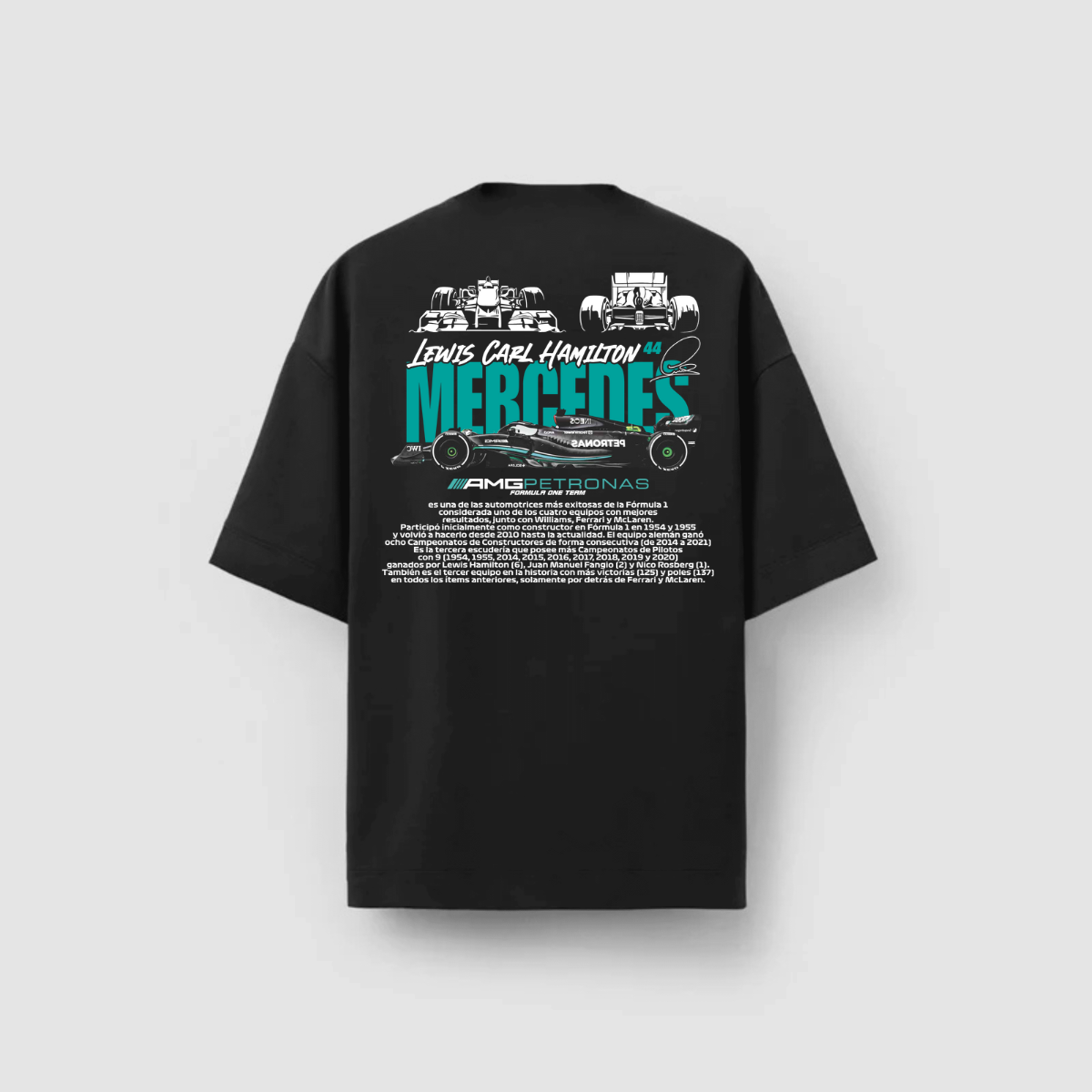 Camiseta Oversized Mercedes Premium Tecido 20.1 Formula 1 - 06