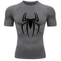 Camiseta Curta Compressão Proteção UV Spider Man