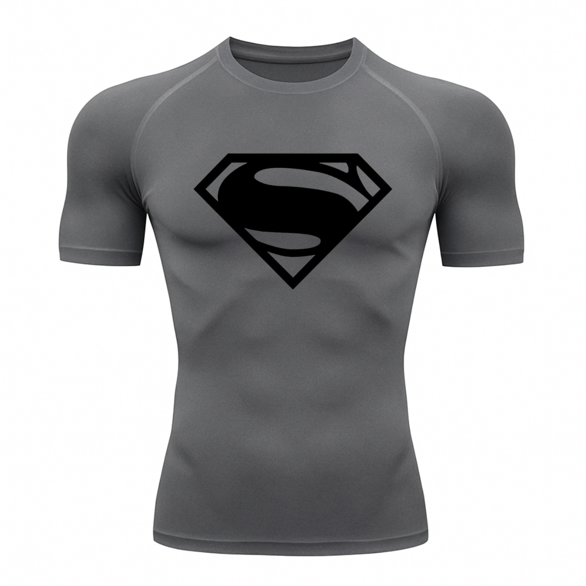 Camisa Compressão Proteção Uv 50+ Estampada Tecido Gelado Segunda Pele Manga Curta Super Man Super Homem Rash Guard