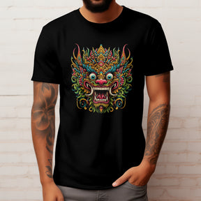 Camiseta Regular Unissex Tatto Barong Bali Rei Casual Algodão 30.1 BARONG - 04