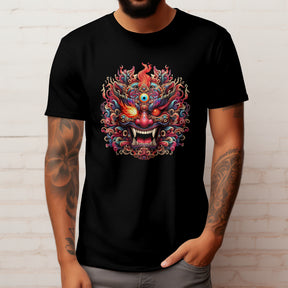 Camiseta Regular Unissex Tatto Barong Bali Rei Casual Algodão 30.1 BARONG - 05