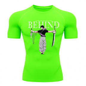 Camiseta Compressão Proteção Uv 50+ Segunda Pele Manga Curta Jujutsu Kaisen Toji Zenin Behind