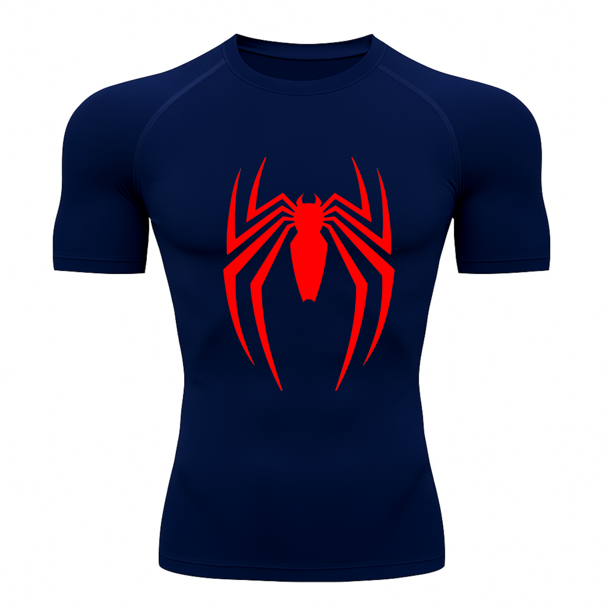Camiseta Curta Compressão Proteção UV Aranha Venom