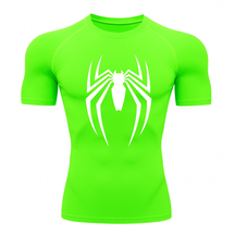 Camiseta Curta Compressão Proteção UV Aranha Venom