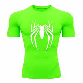Camiseta Curta Compressão Proteção UV Aranha Venom