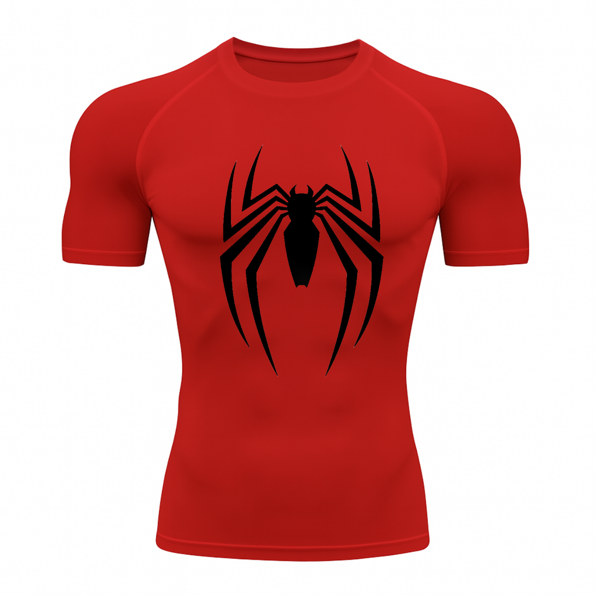 Camiseta Curta Compressão Proteção UV Aranha Venom