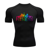 Camisa Compressão Proteção Uv 50+ Estampada Tecido Gelado Segunda Pele Manga Curta Fitness Academia Gym Dry Fit