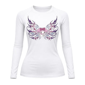 Camiseta Compressão Uv Manga Longa Cyber Tribal My Melody Hello Kitty Rash Guard