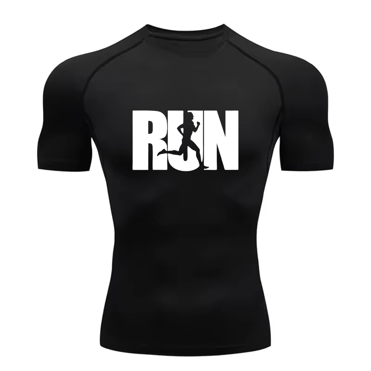 Camiseta Curta Compressão Proteção UV Run Runner