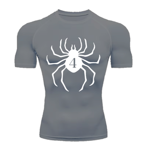 Camisa Compressão Proteção Uv 50+ Estampada Tecido Gelado Segunda Pele Manga Curta Aranha Hisoka Rash Guard