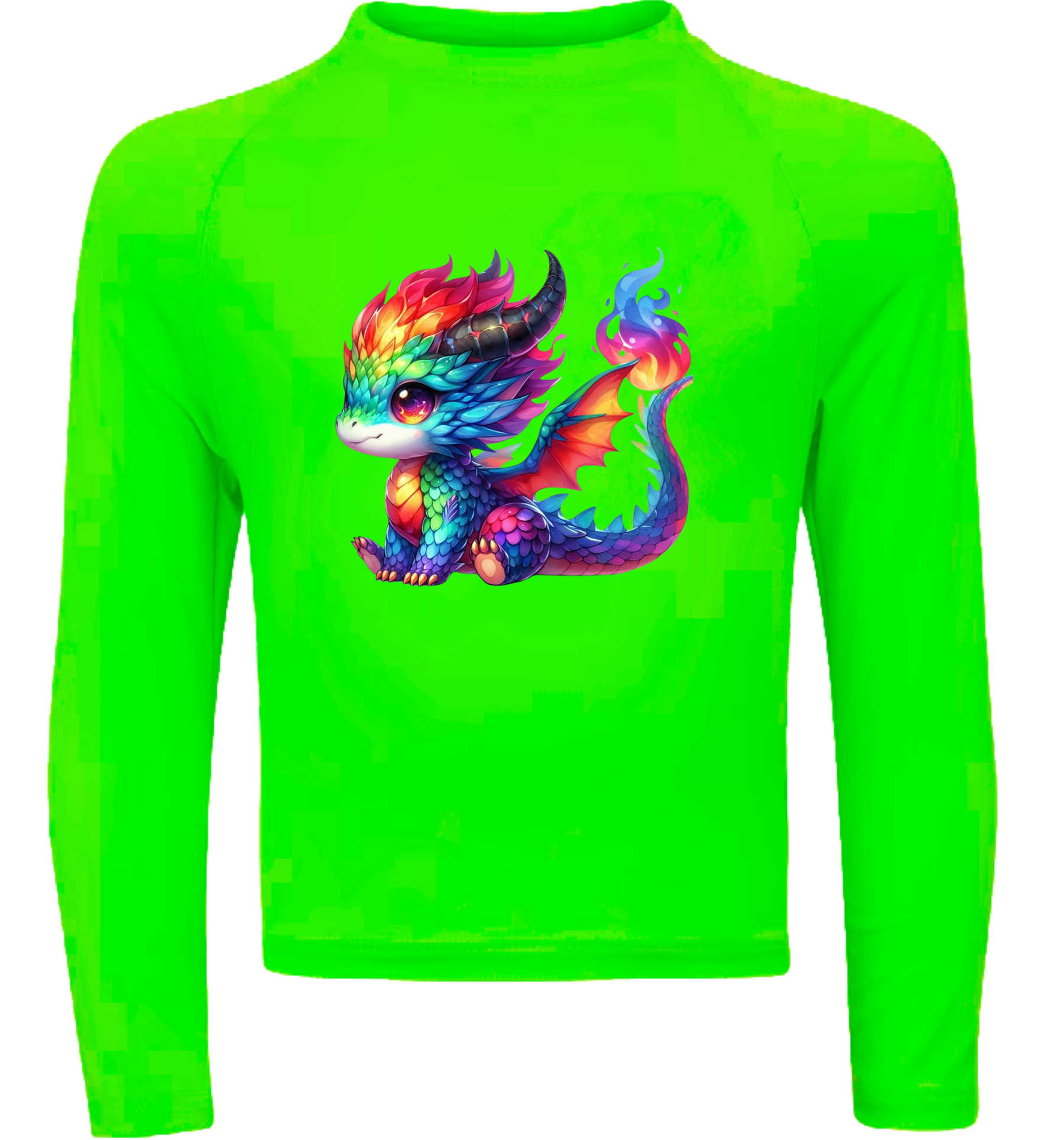 Camiseta Dragão Colorido Fofo Térmica Juvenil Infantil Proteção Solar Uv 50+ Estampada - 19