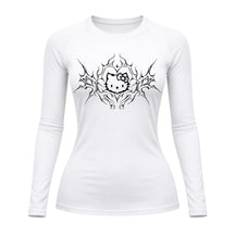 Camiseta Compressão Uv Manga Longa Cyber Tribal Black Heart Hello Kitty Rash Guard