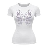 Camiseta Compressão Uv Manga Curta Cyber Tribal Black Heart Hello Kitty Rash Guard