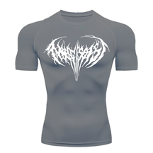 Camiseta Curta Compressão Proteção UV Cyber Tribal Narcissist Frente
