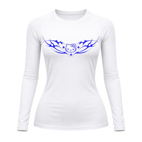 Camiseta Compressão Uv Manga Longa Cyber Tribal Angel Hello Kitty Rash Guard