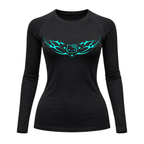 Camiseta Compressão Uv Manga Longa Cyber Tribal Angel Hello Kitty Rash Guard