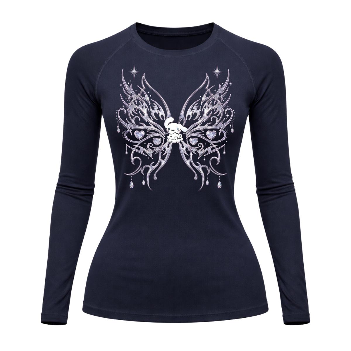 Camiseta Compressão Uv Manga Longa Cyber Tribal Cinnamoroll Hello Kitty Rash Guard