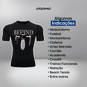 Camiseta Compressão Uv 50+ Manga Curta Cyber Tribal Dark Instinct Rash Guard