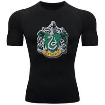Camiseta Compressão Manga Curta Proteção UV Harry Potter Rash Guard