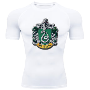 Camiseta Compressão Manga Curta Proteção UV Harry Potter Rash Guard