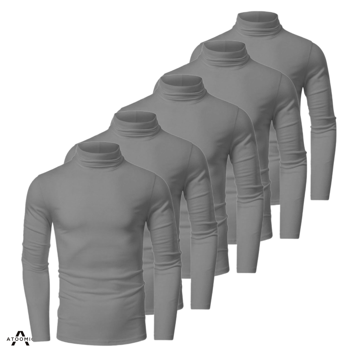 kit 5 camisas térmicas com proteção uv manga longa gola alta