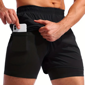 Kit 3 Bermuda 2 em 1 Com Short Interno Térmico Masculino